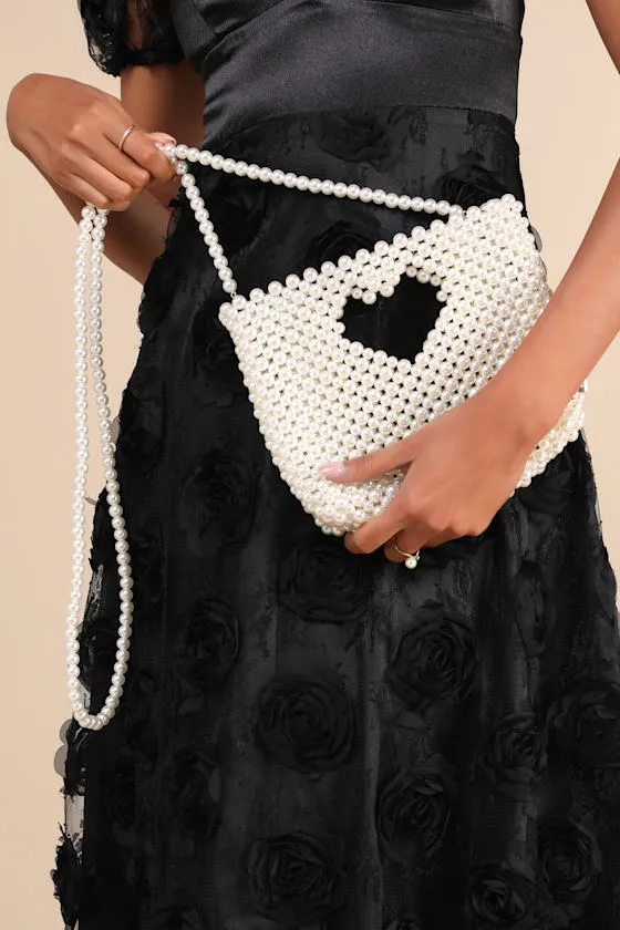 Gossip Pearl White Crossbody Bag sold by Lulus