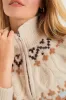 Warm Bliss Beige Multi Knit Half-Zip Sweater sold by Lulus