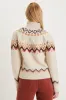 Warm Bliss Beige Multi Knit Half-Zip Sweater sold by Lulus