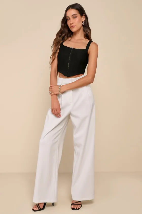 Mesh You More Black Mesh Bustier Tank Top sold by Lulus product image thumbnail 2