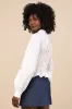 Poised Esteem White Cotton Smocked Collared Long Sleeve Top sold by Lulus