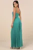 Exemplary Poise Green Pleated Wide-Leg Jumpsuit sold by Lulus