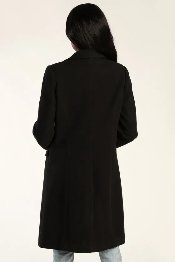 Chic Feelings Black Long Sleeve Coat sold by Lulus product image thumbnail 4