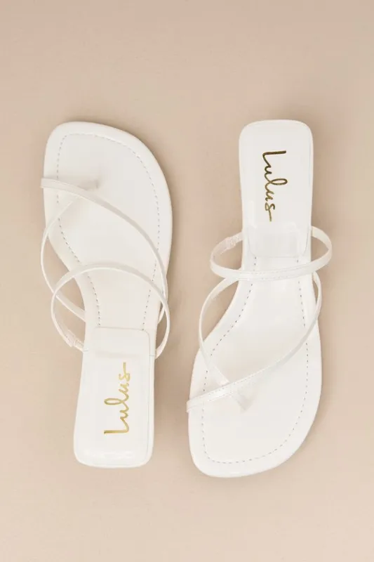 Gutherie Bone Strappy Kitten Heel Sandals sold by Lulus