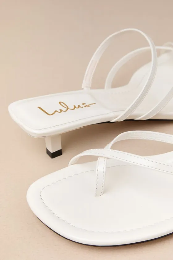 Gutherie Bone Strappy Kitten Heel Sandals sold by Lulus product image thumbnail 4