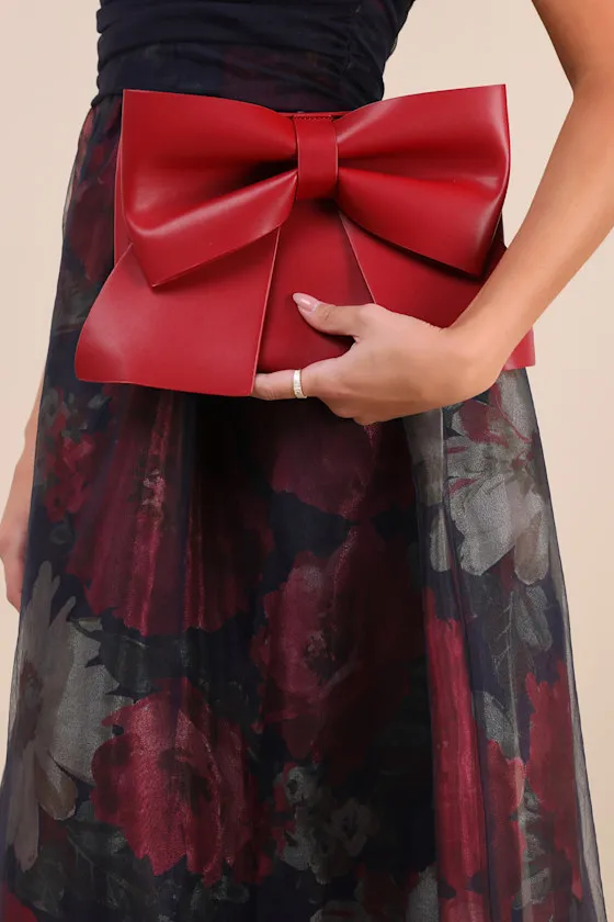 Compellingly Chic Red Bow Crossbody Bag sold by Lulus product image thumbnail 2
