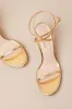 Sydd Gold Ankle Wrap Low Heel Sandals sold by Lulus