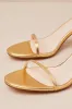 Sydd Gold Ankle Wrap Low Heel Sandals sold by Lulus