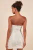 Enchanting Bombshell Cream Floral Jacquard Strapless Mini Dress sold by Lulus