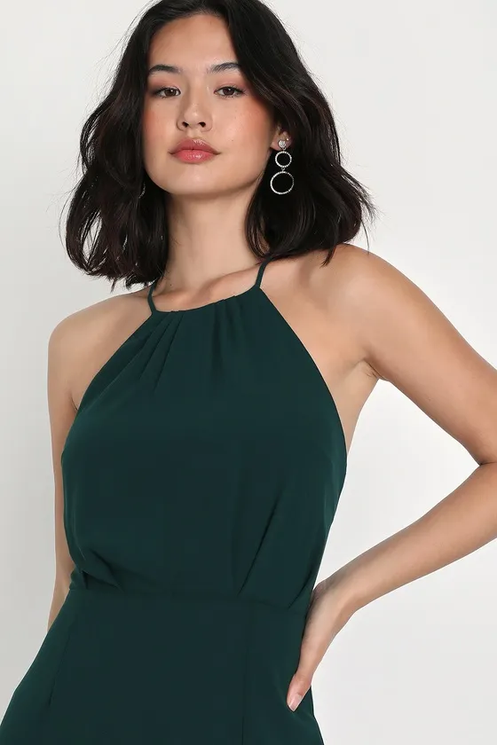 Dreamy Date Night Emerald Green Sleeveless Midi Dress sold by Lulus product image thumbnail 4