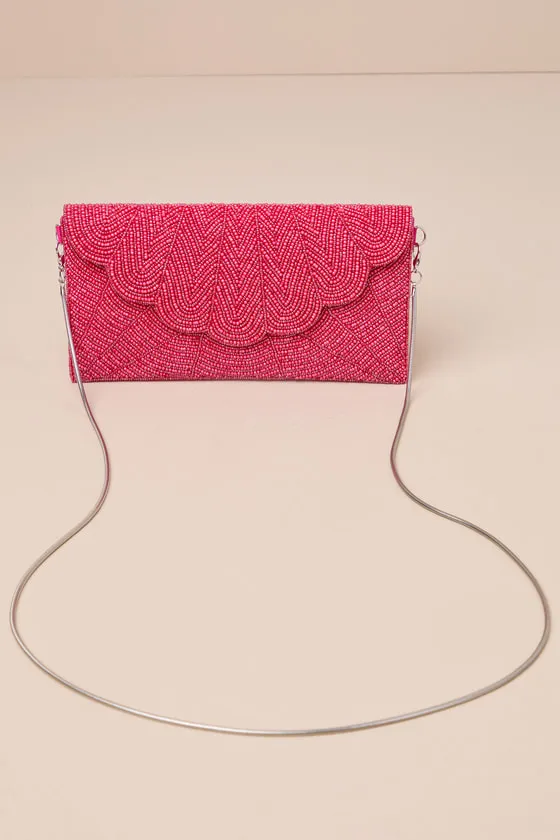 Junipero Hot Pink Beaded Clutch sold by Lulus product image thumbnail 3
