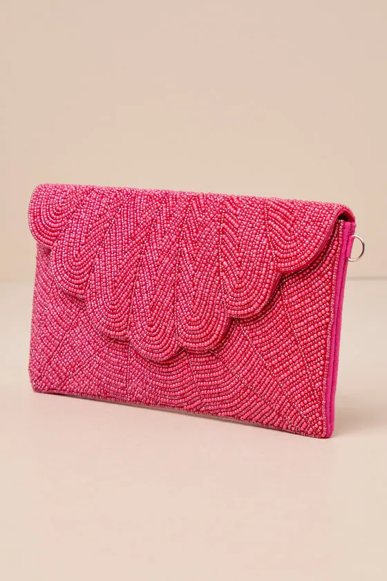 Junipero Hot Pink Beaded Clutch sold by Lulus product image thumbnail 4