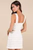 Upscale Instinct Ivory and Brown Tweed Button-Front Tank Top sold by Lulus