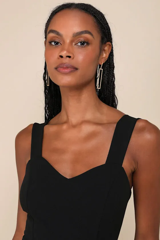 Always Beautiful Black Sleeveless Tulip Midi Dress sold by Lulus product image thumbnail 3