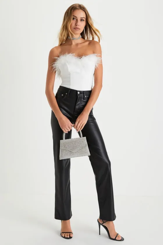 Flair for the Fabulous White Feather Cropped Tube Top sold by Lulus product image thumbnail 2