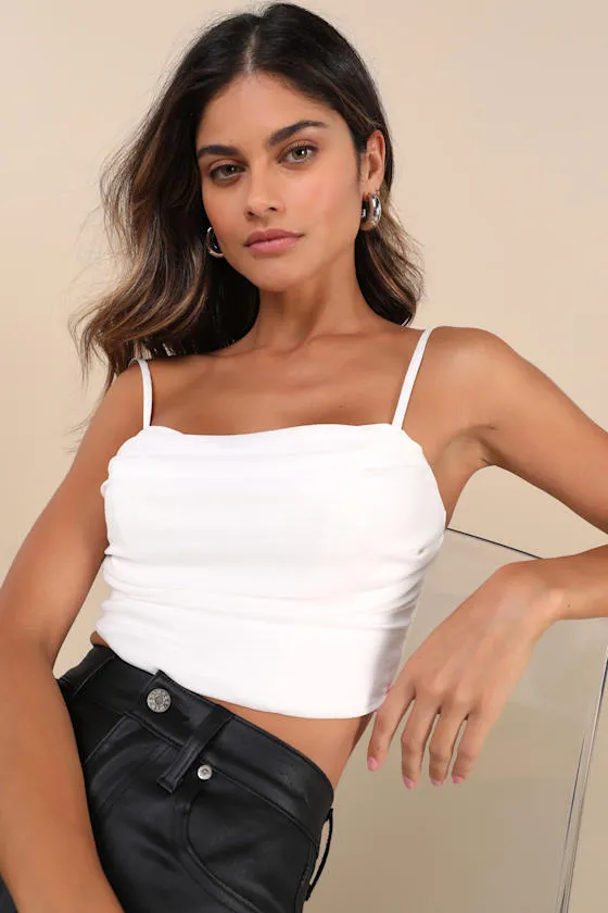 Forever Feeling Flirty Ivory Mesh Sleeveless Bustier Top sold by Lulus product image thumbnail 4