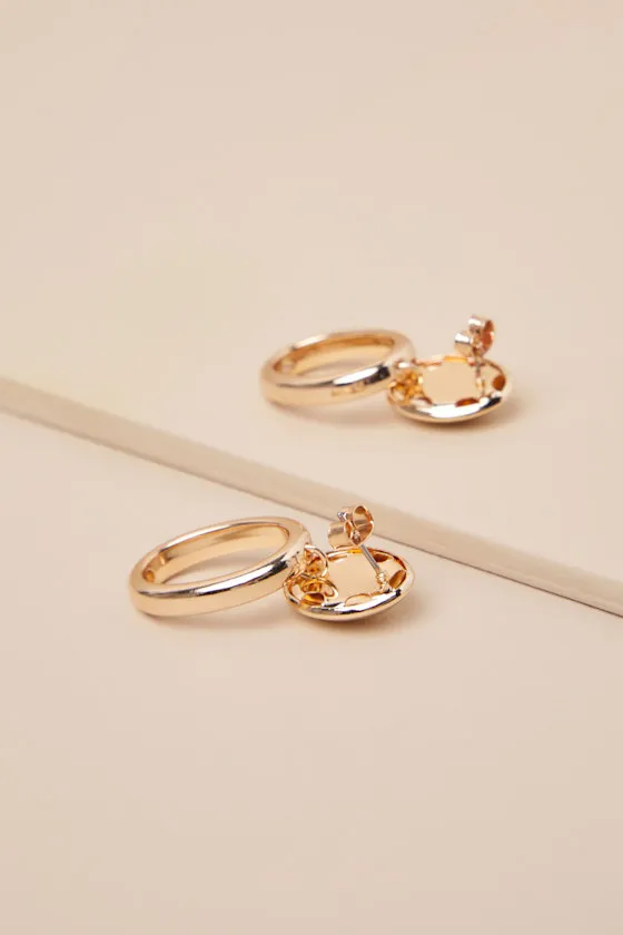 Impeccably Lovely Gold Statement Earrings sold by Lulus product image thumbnail 4