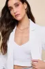 Sophisticated Decision White Linen Cropped Blazer sold by Lulus