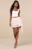 Prominent Poise Blush Pink Tiered Mini Skirt sold by Lulus
