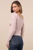 Effortless Pick Blush Pink Lace Waffle Knit Long Sleeve Top sold by Lulus