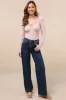 Effortless Pick Blush Pink Lace Waffle Knit Long Sleeve Top sold by Lulus