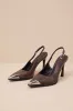 Karenna Brown Pointed-Toe Slingback Pumps sold by Lulus