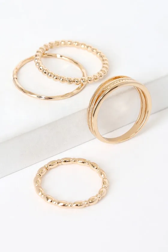 Infinitely Stylish Gold Ring Set sold by Lulus product image thumbnail 2