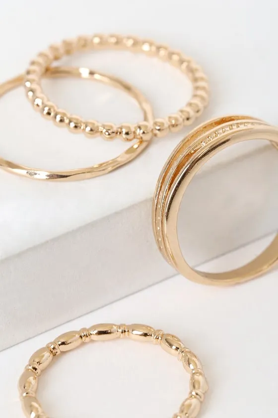 Infinitely Stylish Gold Ring Set sold by Lulus product image thumbnail 3