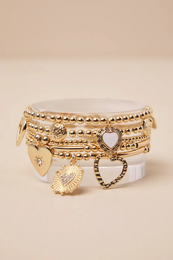 Enchanting Addition Gold 5-Piece Charm Bracelet Set sold by Lulus product image thumbnail 2