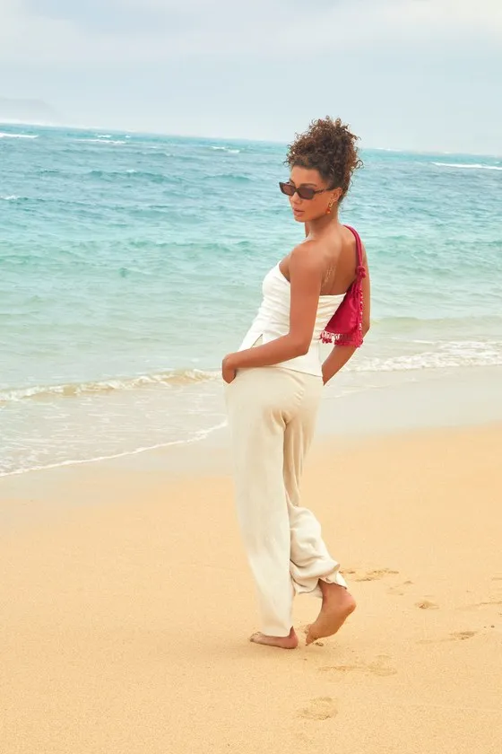 Effortless Mentality White Pleated Strapless Top sold by Lulus product image thumbnail 2