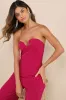 Desired Impression Magenta Asymmetrical Strapless Jumpsuit sold by Lulus