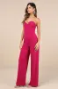 Desired Impression Magenta Asymmetrical Strapless Jumpsuit sold by Lulus