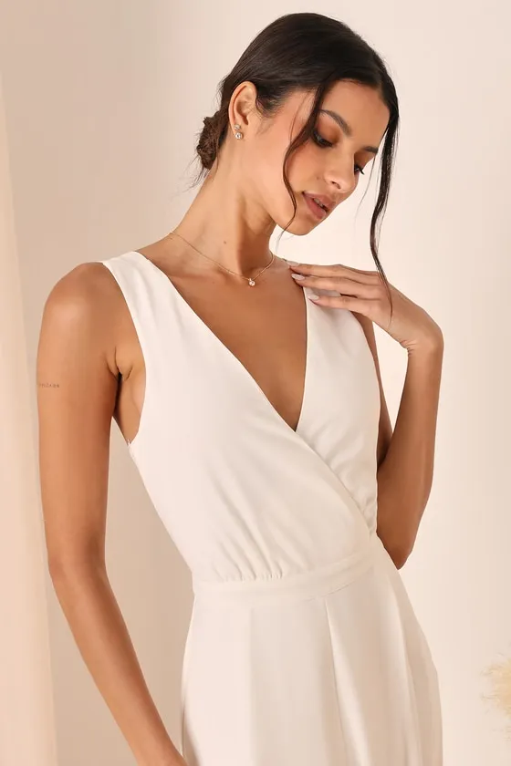 Kiska White Lace Wide-Leg Jumpsuit sold by Lulus product image thumbnail 4