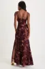 Effortless Celebration Burgundy Floral Burnout A-Line Maxi Dress sold by Lulus