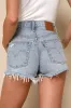 501 Original Light Wash Distressed High-Rise Denim Shorts sold by Lulus