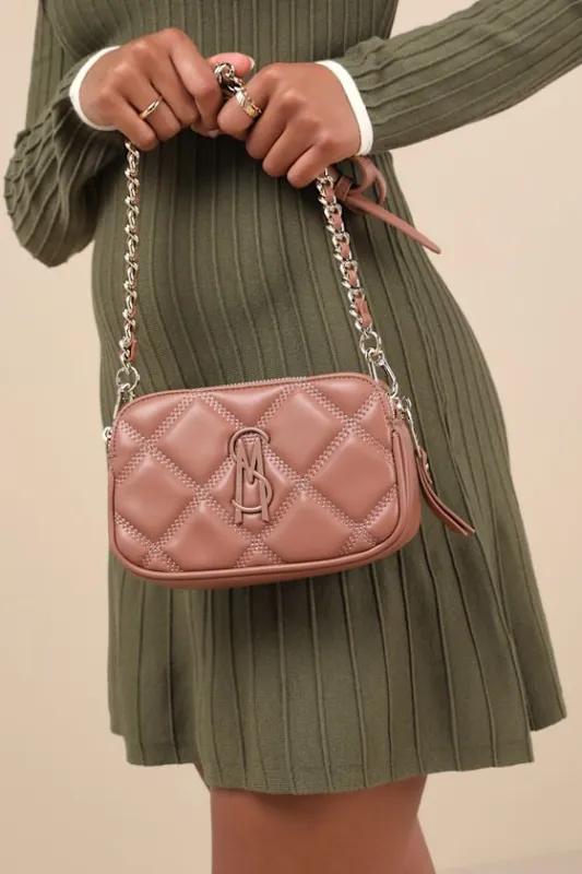 Bdaisy Taupe Quilted Crossbody Bag sold by Lulus