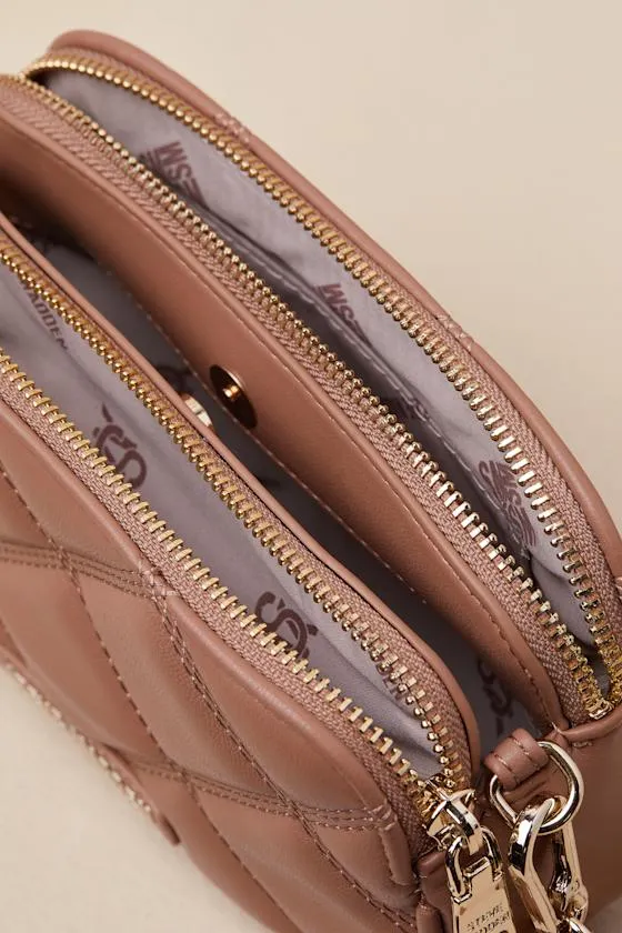 Bdaisy Taupe Quilted Crossbody Bag sold by Lulus product image thumbnail 3