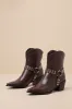 Hallee Brown Pointed-Toe Ankle Booties sold by Lulus