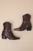 Hallee Brown Pointed-Toe Ankle Booties sold by Lulus
