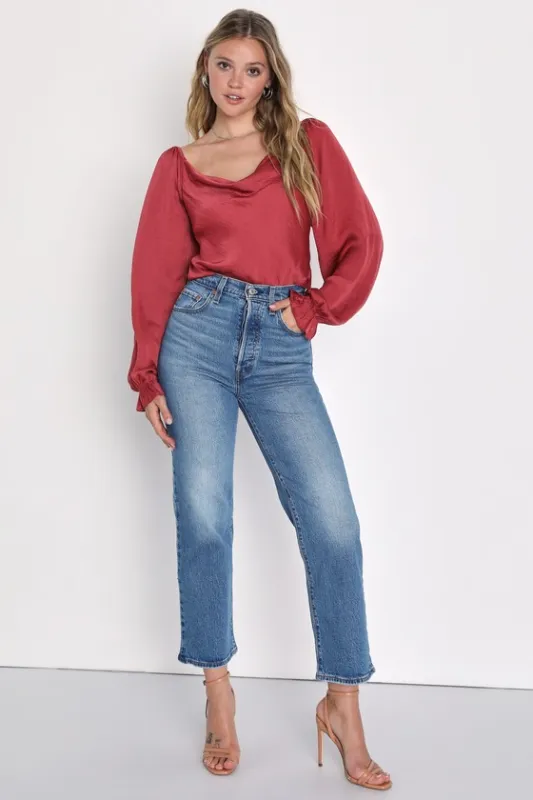 Ribcage Straight Medium Wash Ankle Jeans sold by Lulus