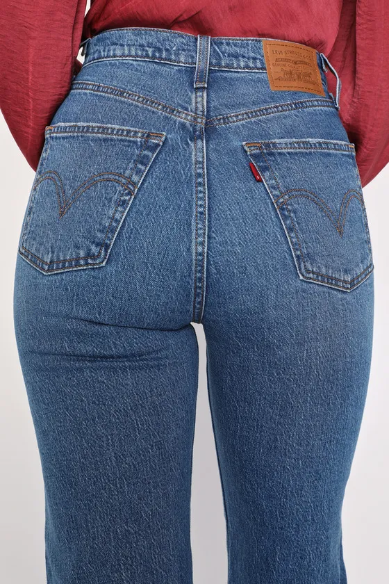 Ribcage Straight Medium Wash Ankle Jeans sold by Lulus product image thumbnail 3