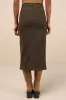 Uniquely Trendsetting Olive Green High-Rise Denim Midi Skirt sold by Lulus