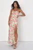 Vacay Getaway Ivory Multi Floral Print Backless Maxi Dress sold by Lulus