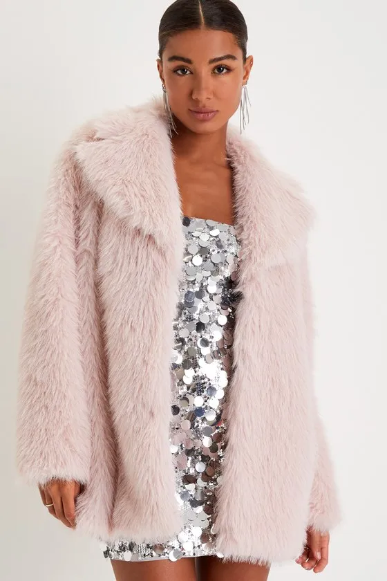 Fabulous Option Blush Pink Faux Fur Coat sold by Lulus product image thumbnail 2