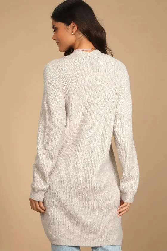 Autumn Days Beige Knit Cardigan Sweater sold by Lulus product image thumbnail 4