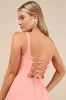 Adorable Concept Peach Lace-Up Backless Drop Waist Mini Dress sold by Lulus