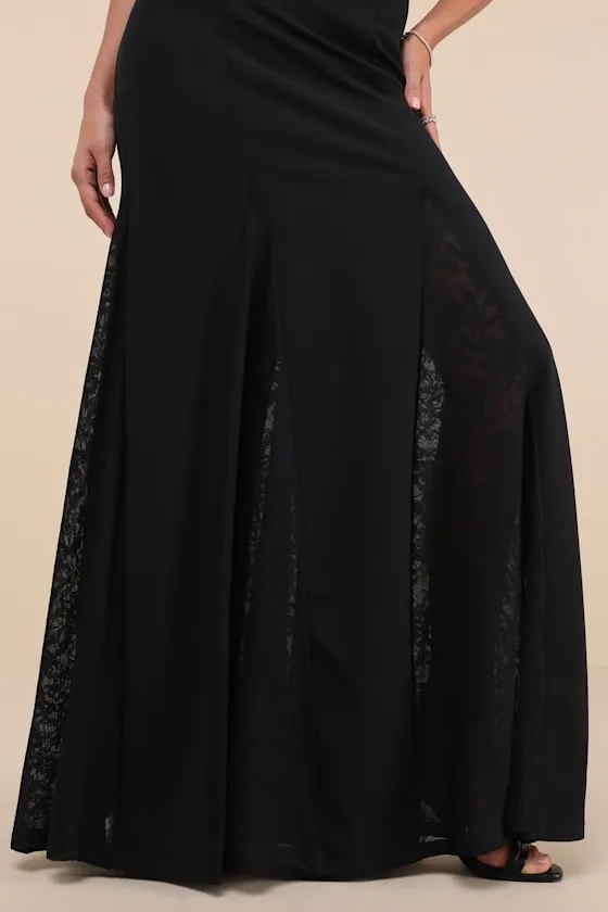 Flawless Concept Black Sleeveless Lace A-Line Maxi Dress sold by Lulus product image thumbnail 4