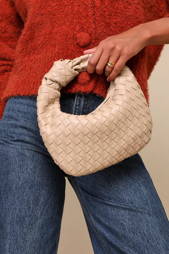 Mejia Beige Woven Knotted Handbag sold by Lulus product image thumbnail 2