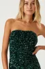 Fabulous Radiance Emerald Green Sequin Strapless Maxi Dress sold by Lulus