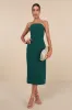 VIP Instinct Emerald Green Strapless Midi Dress sold by Lulus